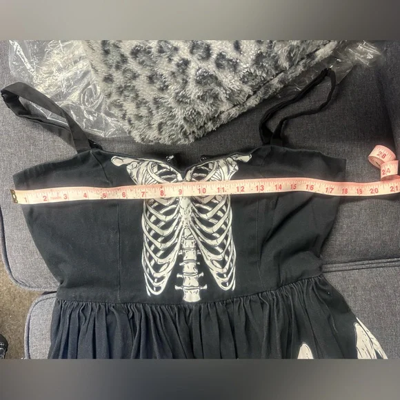 Oblong box skeleton dress Halloween large unique vintage - Picture 9 of 9